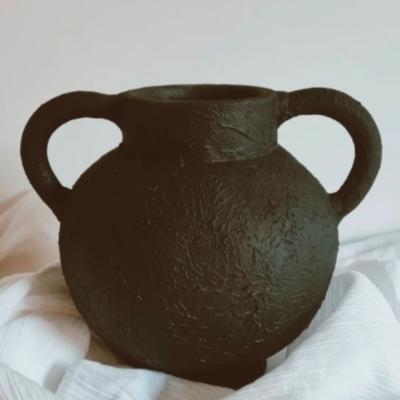 Black Hand-Crafted Urn