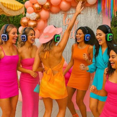 Silent Disco DIY Party hire - PLUG & PLAY - 20 headsets - 2/3 playlist channels