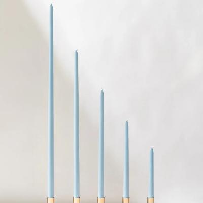 Sky Blue Taper Candles - 35cm - PAIR thumbnail 1