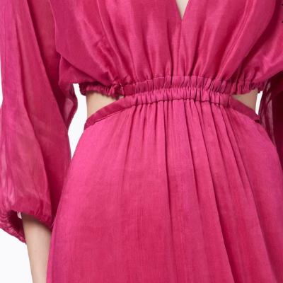Manning & Cartell Lyrical Colours Maxi Dress Long Sleeve - Pink Size 12 thumbnail 3