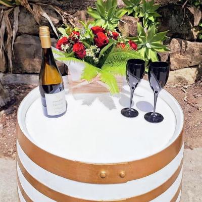 White Barrels with Gold Rings thumbnail 5