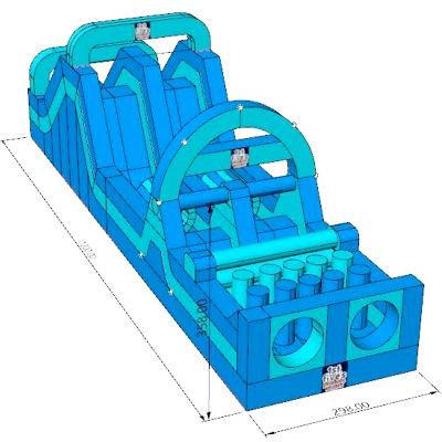 12m Aqua Run Inflatable Obstacle Course thumbnail 6