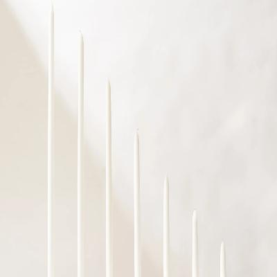 White Taper Candles - 25cm - PAIR thumbnail 1