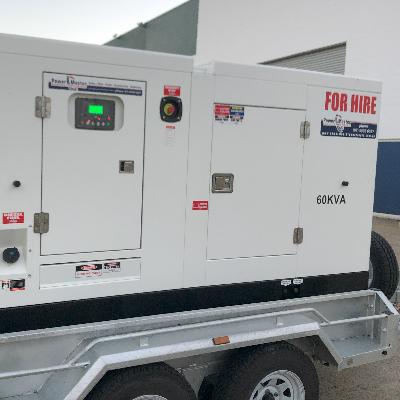 60kVA - Three Phase - Cummins Powered - Trailer Mounted Generator thumbnail 3