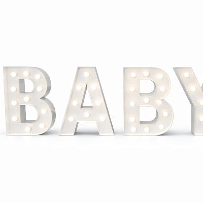 LED - Light up BABY 1.2m High. Solid Steel Freestanding with LED Bulbs. thumbnail 2