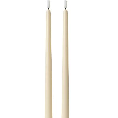 Ivory LED Flameless Taper Candles - 46cm thumbnail 2
