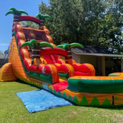 Tropical Hot Lava Waterslide Inflatable