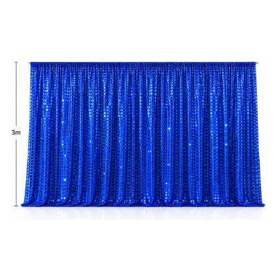 Backdrop - Navy Blue Sequin Backdrop Panel 500mm x 3 meters (with curtain rod holes) thumbnail 1