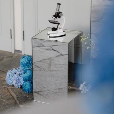 50cm Mirror Silver Squared Plinth thumbnail 5