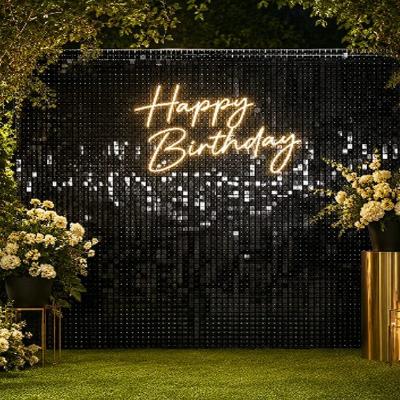 Backdrop - Black Shimmer Tile Wall 2x1.5 meter thumbnail 1