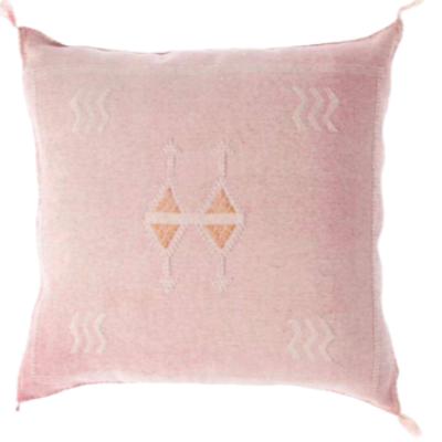 Soft Pink Cactus silk cushion thumbnail 1