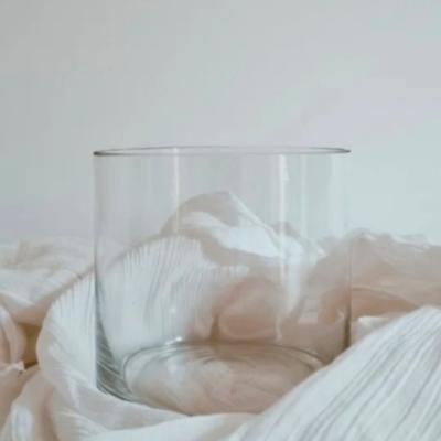 Short Cylindrical Glass Vase thumbnail 1