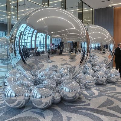 Silver Boo Balls Package (set of 10) thumbnail 3