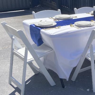 White Americana Folding Chair thumbnail 2