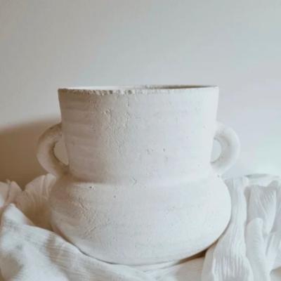 Small White Hand-Crafted Urn thumbnail 1