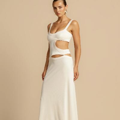 Arcina Ori Jetta Long Dress - White Size XS thumbnail 3