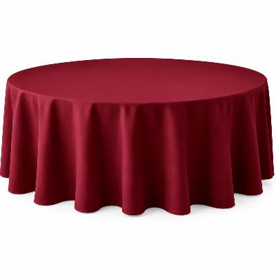 Linen - Burgundy Commercial Tablecloth Round 305cm thumbnail 1