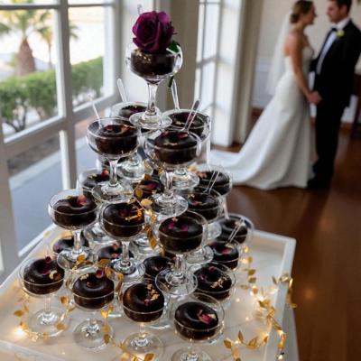 Chocolate Volcano Dessert With Edible Gold –  Catering thumbnail 2