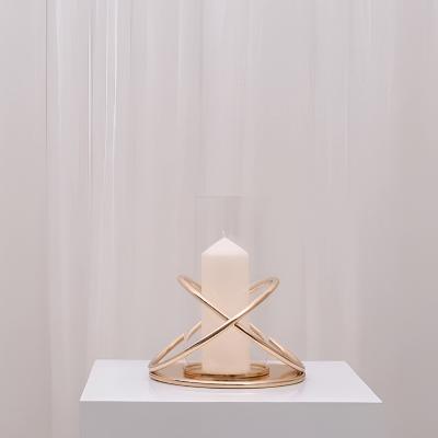 Naomi Hurricane Candleholder - Small/ Gold thumbnail 1