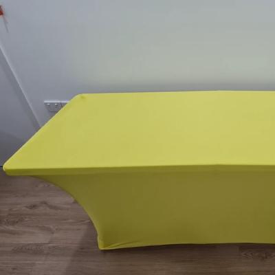 Yellow 6ft Trestle Table with Tablecloth
