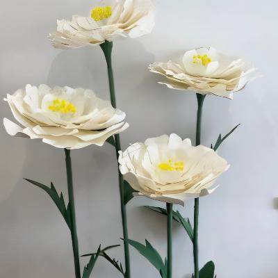 Marigold Large Freestanding Faux Flower - White