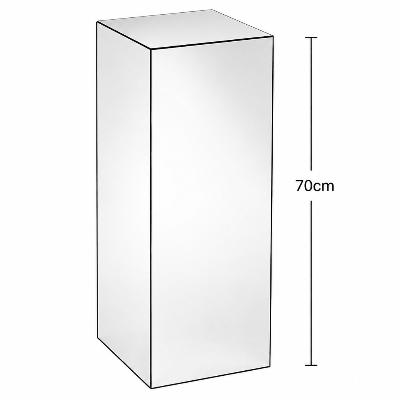 Styling - 70cm Tall Mirror Square Style Plinth