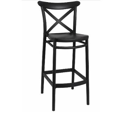 Stool - Black Crossback Resin Bar Stool thumbnail 1