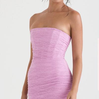 House of CB Tana Pink Strapless Corset Midi Dress - Size S thumbnail 4