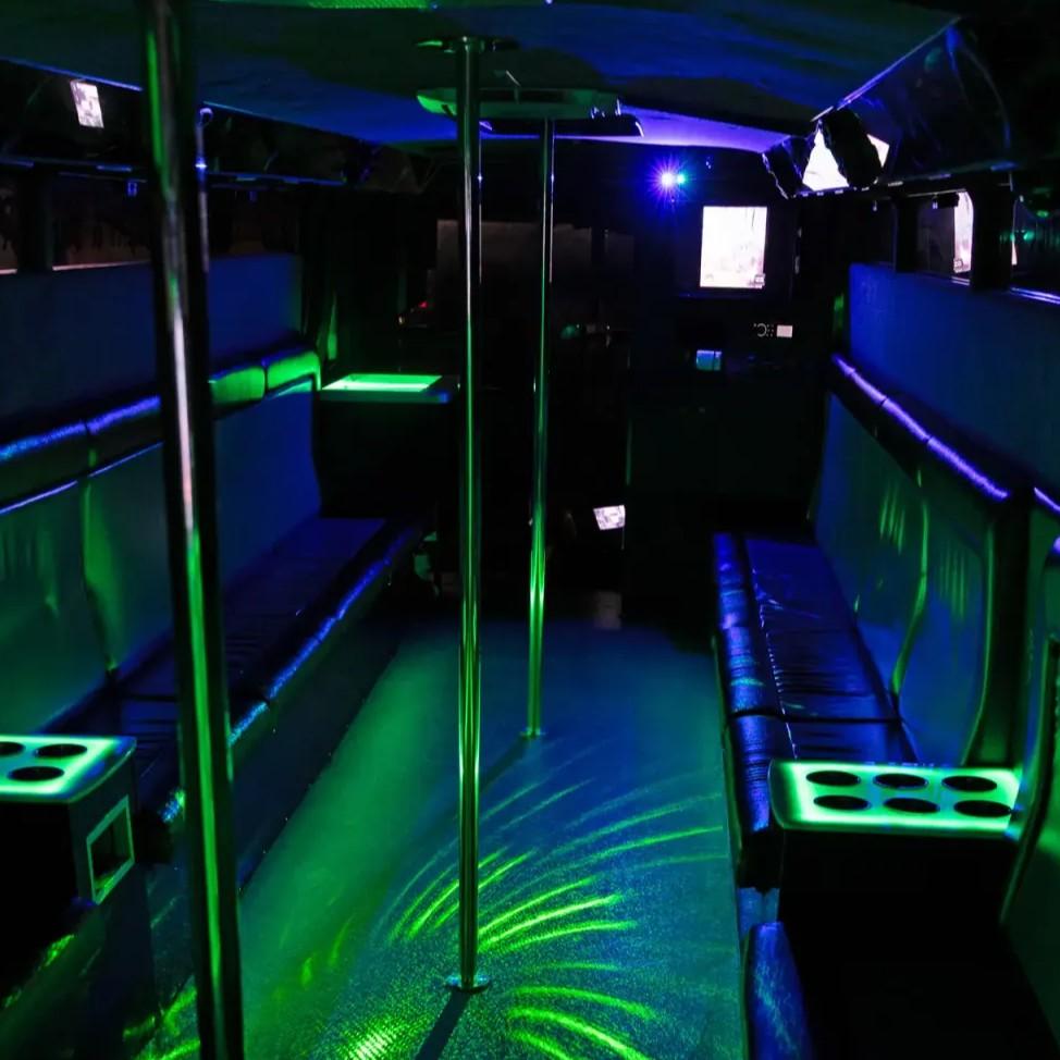 38 seat Limo Party Bus thumbnail 3
