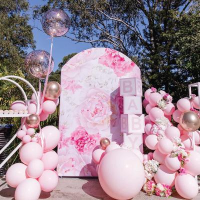 Pink Floral Arch Backdrop package thumbnail 2