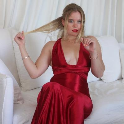 Portia & Scarlett Wrap Gown - Red Size M