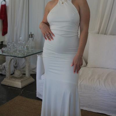 Abbys by Abby Coco Gown With Train White- S, L thumbnail 3