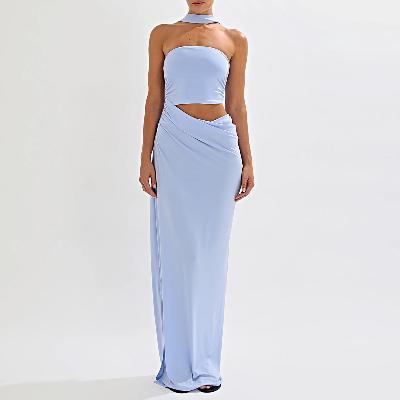 One Mile Kylie Maxi Dress - Blue XXS