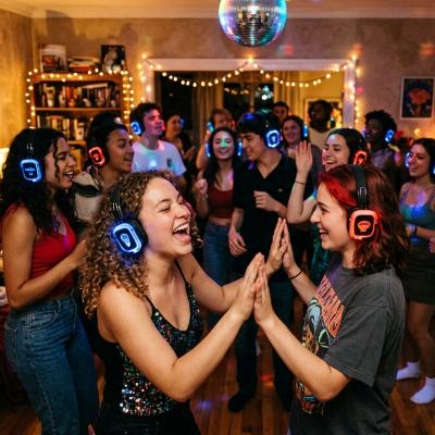 Silent Disco DIY Party hire - PLUG & PLAY - 20 headsets - 2/3 playlist channels thumbnail 3