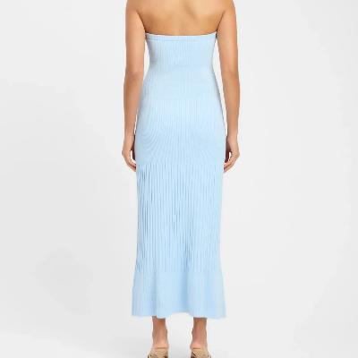 Kookai Serah Strapless Long Dress - Pale Blue Size 8 thumbnail 3