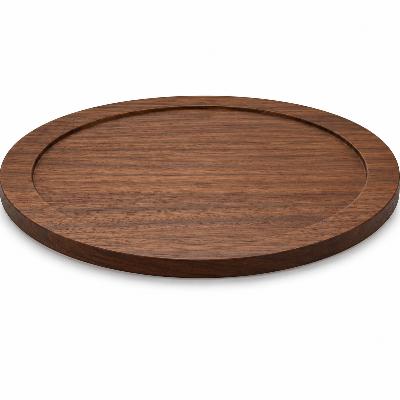 Drinks - Service Tray Round (Brown)
