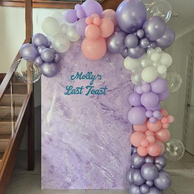 Arch Backdrop with Balloon Garland and Decal Marble effect thumbnail 1