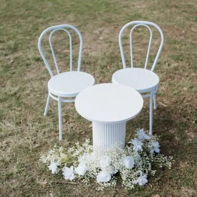 Ribbed Signing Table and Chairs thumbnail 1