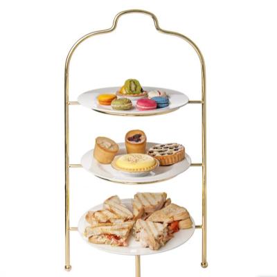 Gold High Tea Stand - 3 Tier thumbnail 1