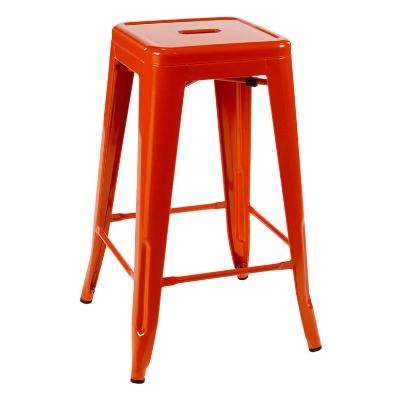 Metal Bar Stool Orange