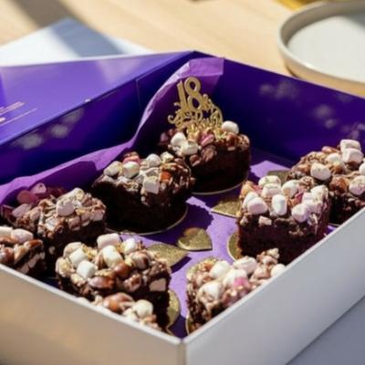 Classic Rocky Road Cake Slice Box