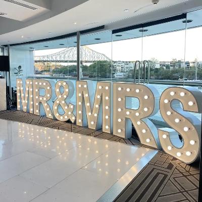 MR & MRS Light up letters