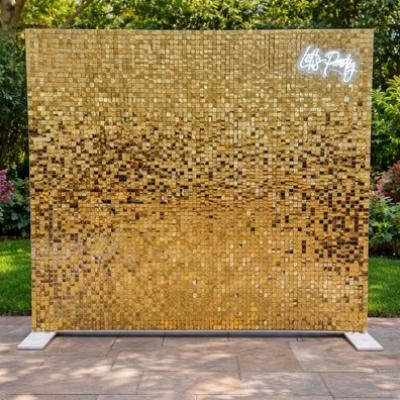 Backdrop - Gold Shimmer Tile Wall 2x2 meter