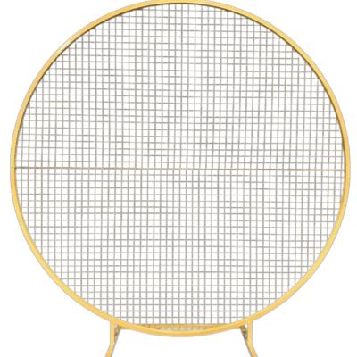 Mesh Frame Backdrop Gold - Round