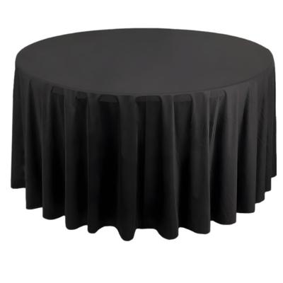 Round Floor Length Tablecloth (White or Black) thumbnail 3