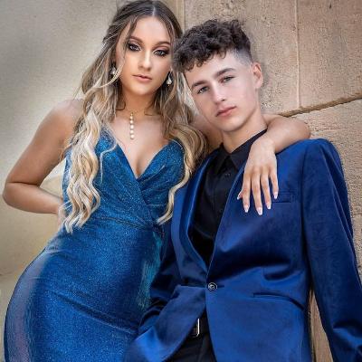 Tina Holly Mermaid Formal Gown Blue Size 6 thumbnail 3