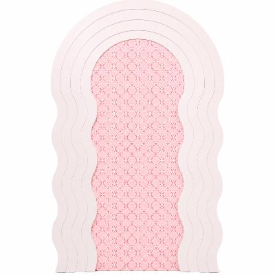 Backdrop - Pink Wavy Arch with Cowgirl Arch Backdrop Pattern Insert