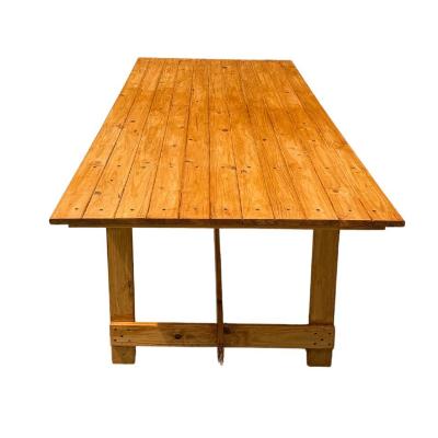 Rustic Wood Trestle Table thumbnail 3
