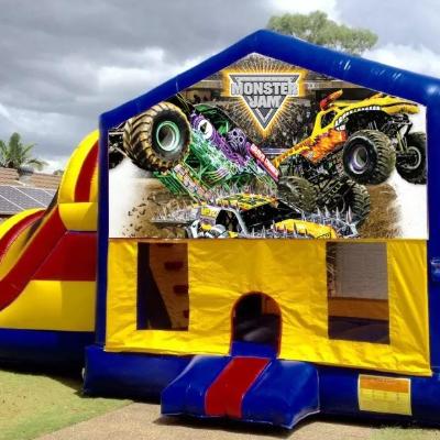 Monster Trucks Large Banner Jumping Castle