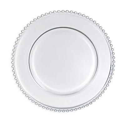 Charger Plate - Clear Beaded